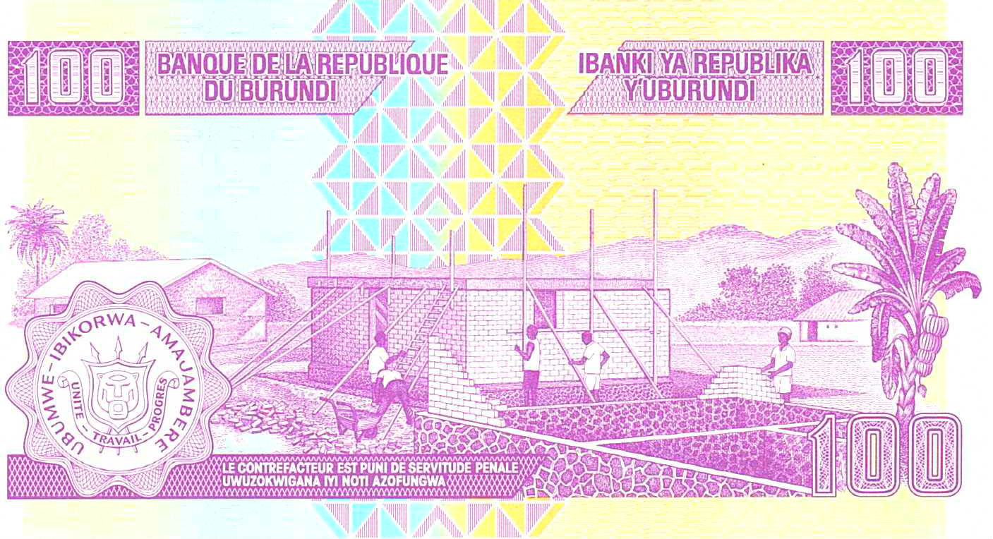 Burundi 100 2011 UNC P-44/b